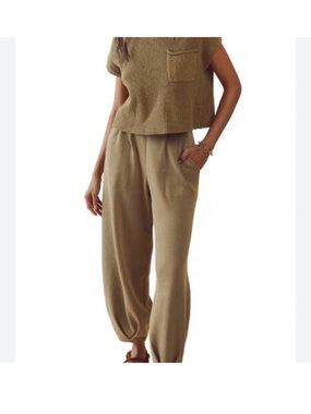 Free People Beach Relaxed Knit Joggers with Pockets and Top Sets